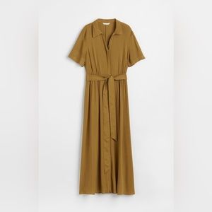 Tie belt shirt dress in Olive Green - size M